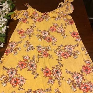 Cold shoulder mini shirt dress